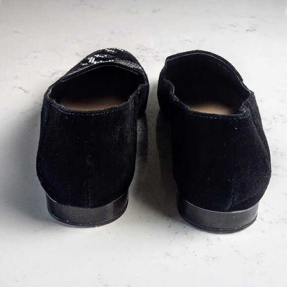 Donald Pliner Embellished Suede Slip-On Flats 6M - Picture 4 of 9